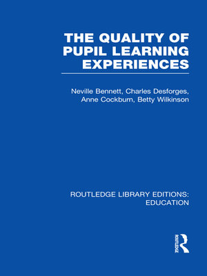cover image of Quality of Pupil Learning Experiences (RLE Edu O)